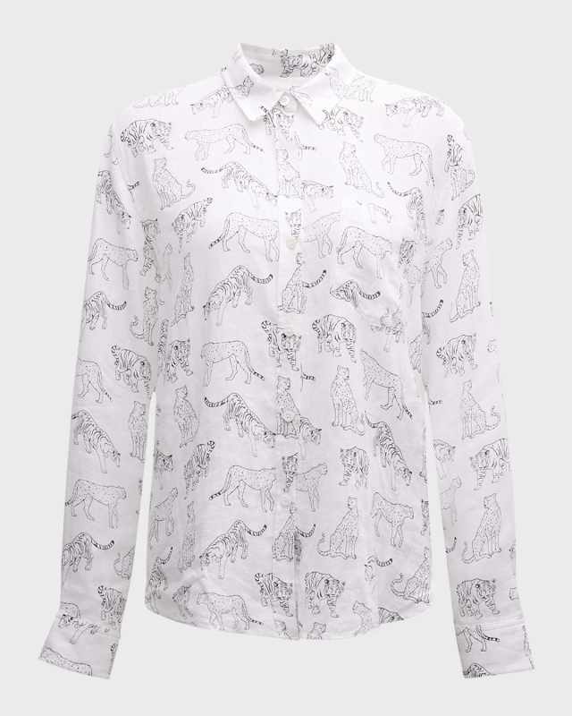 Charli Jungle Cats Button-Front Shirt
